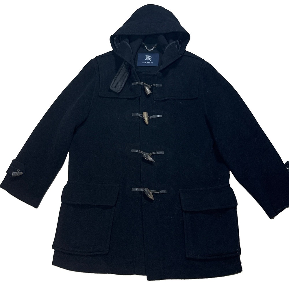未使用級✨BURBERRY BLUE LABEL ダッフルコート カシミヤ混 黒